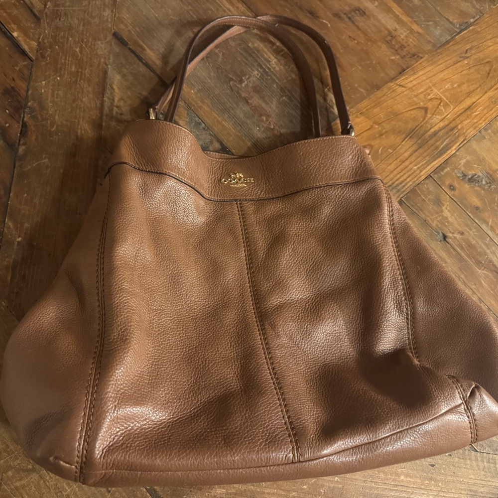 Coach Tan Leather Shoulder Bag